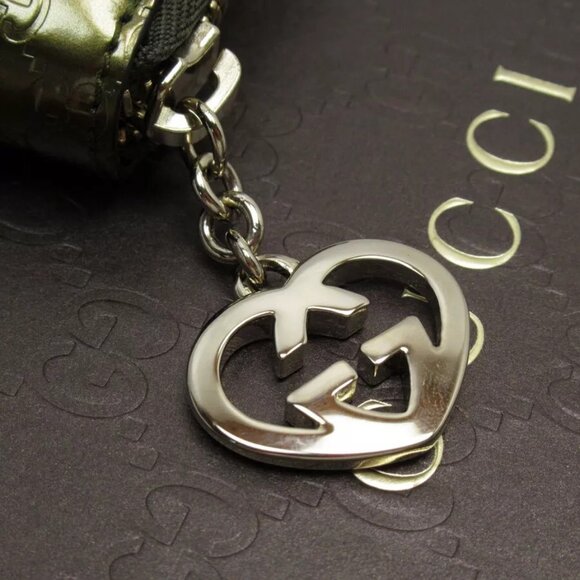 Auth GUCCI Micro Gucci Shima Zip Around long wallet khaki leather - Picture 12 of 16